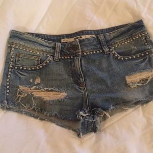 Topshop Studded Shorts